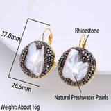 Baroque Pearl Earrings Classic Metallic Charm Jewelry