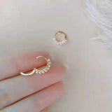 Pearl Hoop Earrings for Women's Sweet Earrings