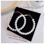 Fairy Earring Pearl Large Circle Ear Jewelry for Women