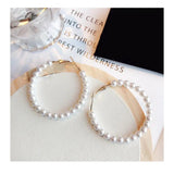 Fairy Earring Pearl Large Circle Ear Jewelry for Women