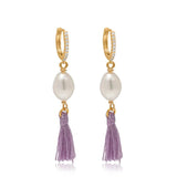 Hoop Jewelry For Women Pearl Drop Earring Tassel Stud