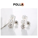 Minimalist Pearl Earrings French Style Stud Ear Jewelry