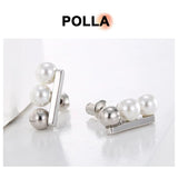 Minimalist Pearl Earrings French Style Stud Ear Jewelry