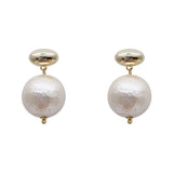 Pearl Hoop Earrings Women Fine Jewelry