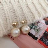 Pearl Hoop Earrings Women Fine Jewelry