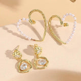 Twisted Heart Drop Earring Party Geometric Zircon Earrings
