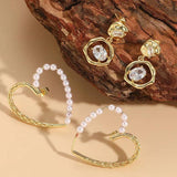 Twisted Heart Drop Earring Party Geometric Zircon Earrings