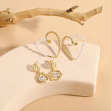 Twisted Heart Drop Earring Party Geometric Zircon Earrings