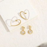 Twisted Heart Drop Earring Party Geometric Zircon Earrings