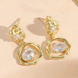 Twisted Heart Drop Earring Party Geometric Zircon Earrings
