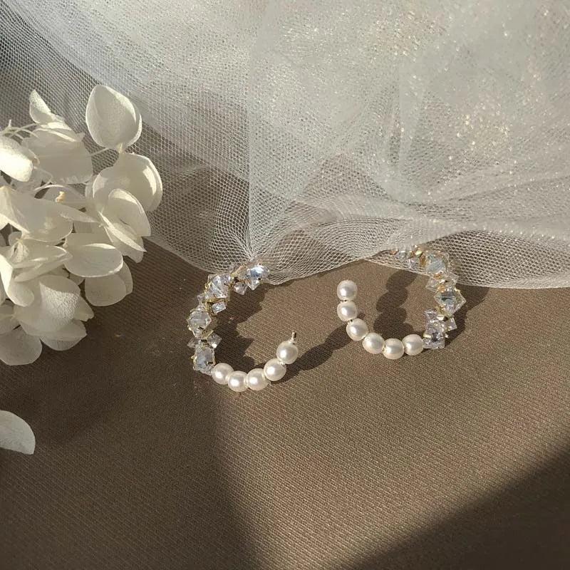 Crystal Hoop Earrings Zircon Boucle D'oreille Girls Jewelry