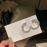 Crystal Hoop Earrings Zircon Boucle D'oreille Girls Jewelry