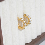High End PVD Tarnish Pearl Hoop Earring
