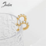 High End PVD Tarnish Pearl Hoop Earring