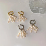 Freshwater Pearls Hoop Earrings Barque Stylish Tassel Earrings