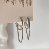 Small Freshwater Pearls Hoops Earrings French Jewelry