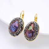 Baroque Pearl Hoop Earrings for Women Classic Natural Girls Versatile Jewelry