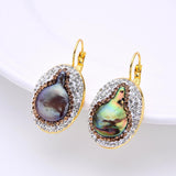 Baroque Pearl Hoop Earrings for Women Classic Natural Girls Versatile Jewelry