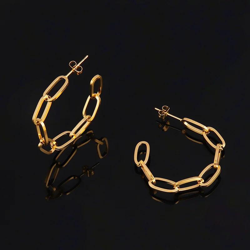 Punk Hoop Earring Stainless Steel Earring For Women