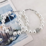 Pearl Beads Hoop Earring Europe and America for Women Girls