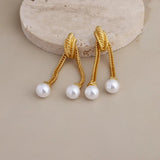 Metallic Tassel Long Drop Earrings for Women