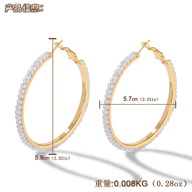 Pearl Hoop Earrings for Women Dangle Hypoallergenic Layer Earrings