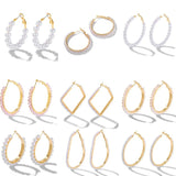 Pearl Hoop Earrings for Women Dangle Hypoallergenic Layer Earrings