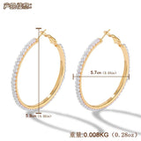Pearl Hoop Earrings for Women Dangle Hypoallergenic Layer Earrings