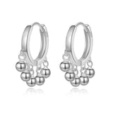 TrustDavis 925 Silver Tassel Charm Hoop Earrings For Girls Birthday