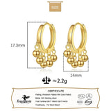 TrustDavis 925 Silver Tassel Charm Hoop Earrings For Girls Birthday