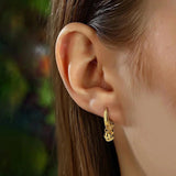 TrustDavis 925 Silver Tassel Charm Hoop Earrings For Girls Birthday