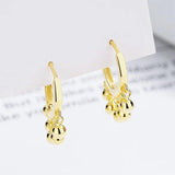 TrustDavis 925 Silver Tassel Charm Hoop Earrings For Girls Birthday