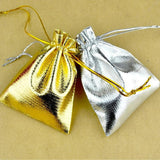50pcs 7x9cm Silver & Satin Gift Bags Small Jewelry Packaging Wedding Favors Draw