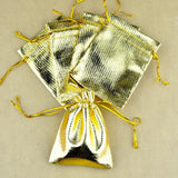 50pcs 7x9cm Silver & Satin Gift Bags Small Jewelry Packaging Wedding Favors Draw