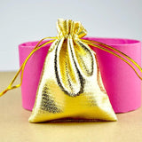 50pcs 7x9cm Silver & Satin Gift Bags Small Jewelry Packaging Wedding Favors Draw