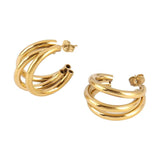 316L Stainless Steel Pearl Hoop Earrings