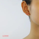 TrustDavis Round Beads Hoop Earrings 925 Silver H123