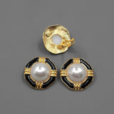 American Qingdao Glaze Pearl Drop Earrings C9