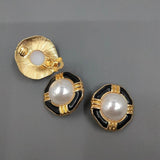 American Qingdao Glaze Pearl Drop Earrings C9