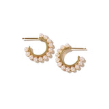 C Shape Pearl Earrings for Women Girls
