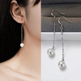 Sterling Pearl Earrings High-end Unique Women