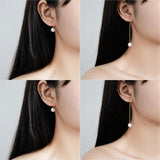 Sterling Pearl Earrings High-end Unique Women