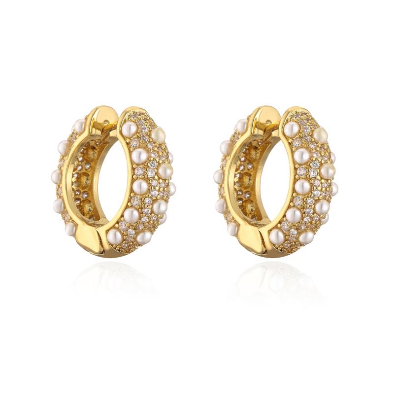 HECHENG Geometric Stud Earrings Zircon Party Jewelry