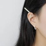 Freshwater Pearl Circle Hoop Earrings 925 Silver Jewelry