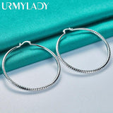 Sterling Silver Circle Earrings Wedding Charm Jewelry
