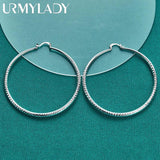 Sterling Silver Circle Earrings Wedding Charm Jewelry