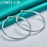 Sterling Silver Circle Earrings Wedding Charm Jewelry