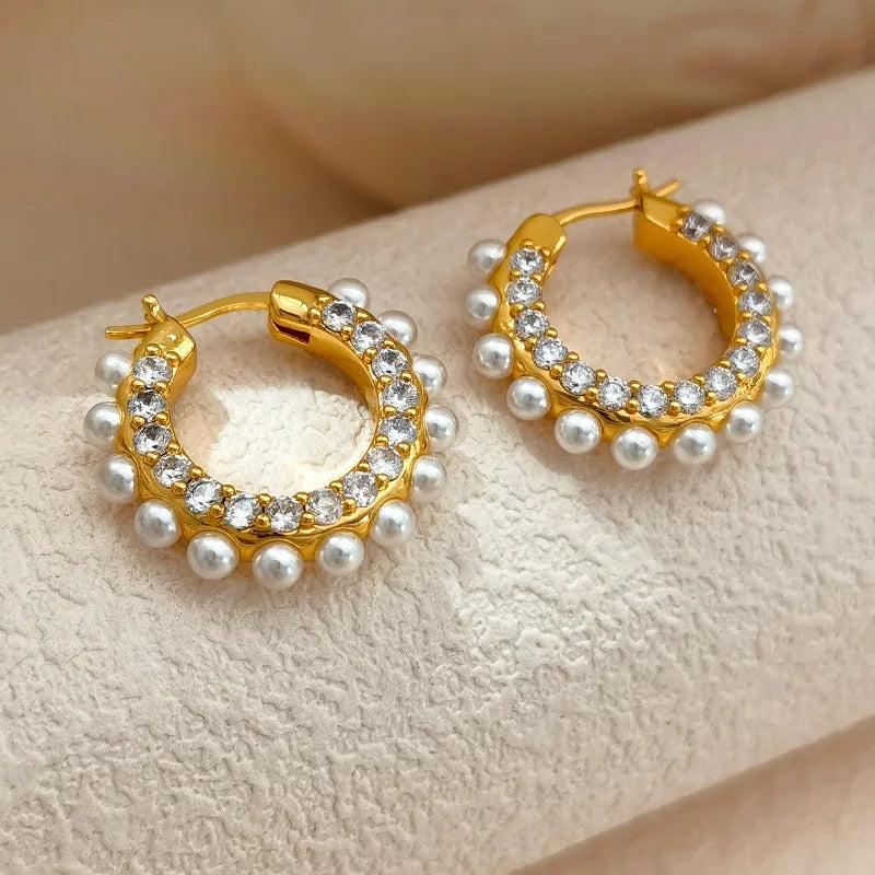 Vintage Simulated Pearl Earrings Delicate Ear Accessories