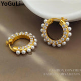 Vintage Simulated Pearl Earrings Delicate Ear Accessories