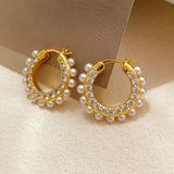 Vintage Simulated Pearl Earrings Delicate Ear Accessories